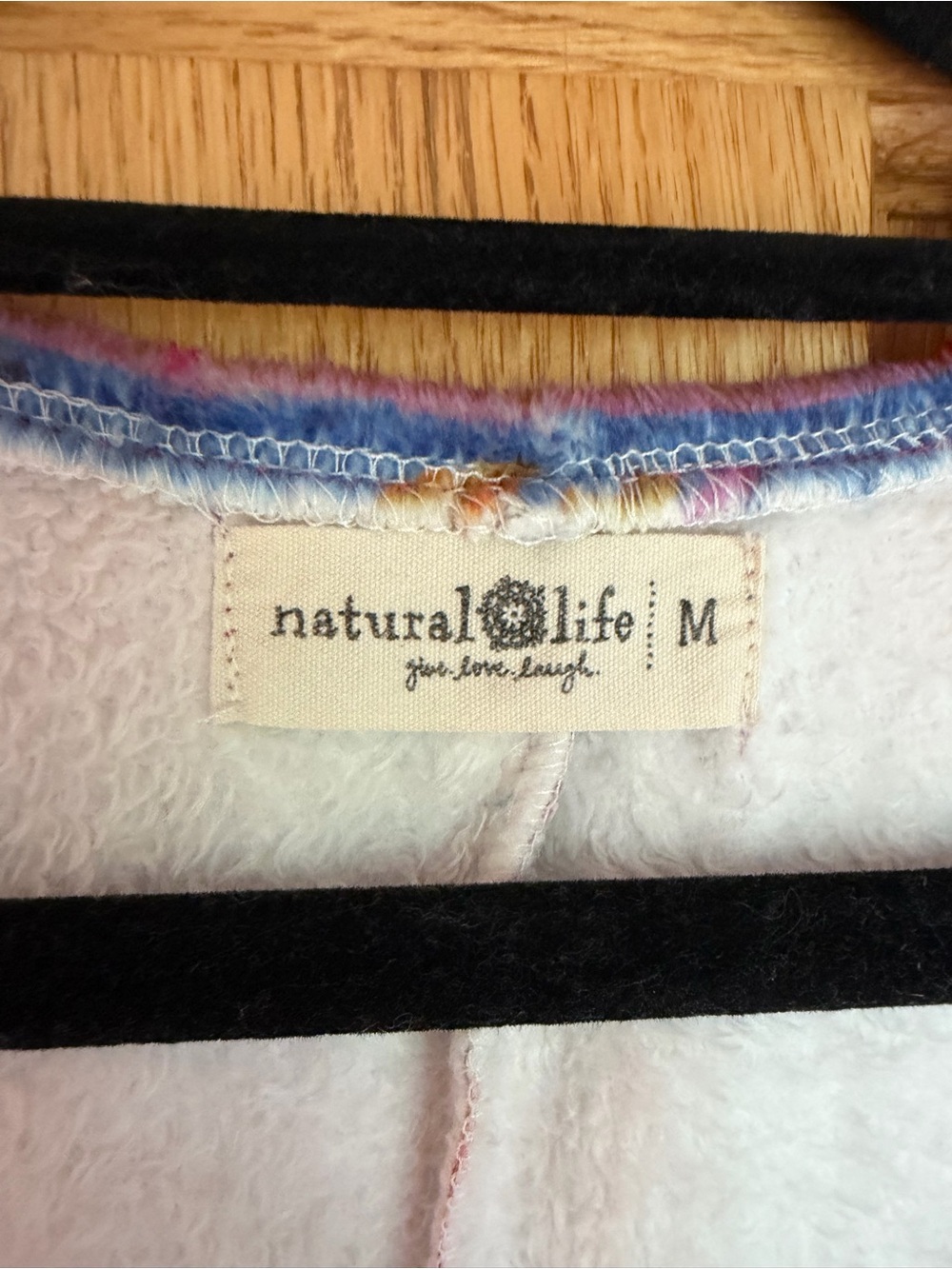 Natural Life Fleece One Piece Pajama Jumpsuit Floral Magenta Border Boho M - Picture 10 of 12